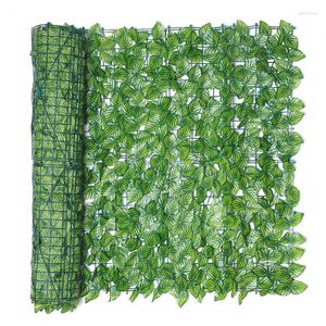 Decorative Flowers Artificial Topiary Hedges PC Material Outdoor Fence Decoration Leaf Privacy Wall Mount Panels Indoor Unique Gift