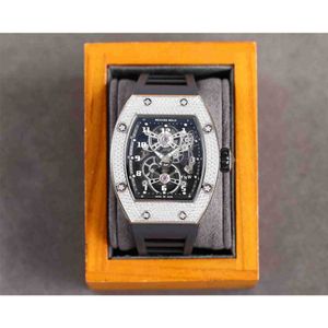 Relógios masculinos Diamond Luxury RM17-01 R i c h a r d Hollow Tourbillon Designer 5WZ1 Novo relógio de pulso gelado de alta qualidade 1p