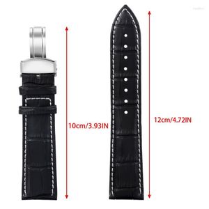 Titta på Bands Leather WatchBands 18/20/22/24 MM Band Strap Steel Pin Buckle High Quality Wrist Belt Armband Tool Deli22