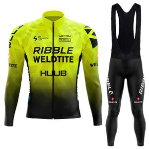 Set di abbigliamento da ciclismo HUUB Abbigliamento da ciclismo a manica lunga Set Abbigliamento da ciclismo da mountain bike Autunno Abbigliamento da uomo Abbigliamento Maillot Ropa CiclismoHKD230625