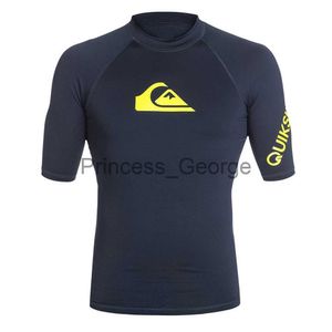 Herren Bademode Herren Badeanzug Kurzarm Schwimmen T-shirt Strand UV-Schutz Hemd Bademode Rash Guard Surfen Tauchen Badeanzug Surf Rashguard x0625