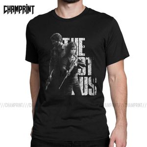 Męskie koszulki Vintage E Last of Us Ellie i Joel Tshirt for Men Cotton T Shirts Tlou Game Video Shirt Short Tueve koszulka Plus Size J230625