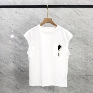 Yaz Kadın Tişört Kadın Tasarımcısı Gevşek T-Shirt Markası Üstü Kadın Boş Zaman Nakış Büyük Aşk Logo Tank Top Sokak Giyim T-Shirt