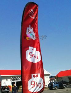 Bandeira de faca personalizada com mastro de alumínio bandeira de penas por atacado promoção ao ar livre publicidade