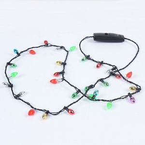 100PCS LED Necklace Necklaces Flashing Beaded Light Toys Christmas gift Party Favor Decoration DHL Fedex Free shipping