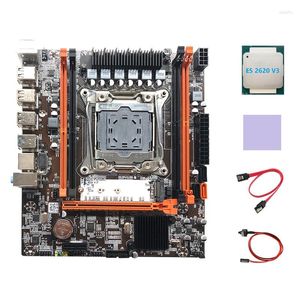 Motherboards X99H Motherboard LGA2011-3 Computer Set With E5 2620 V3 CPU Thermal Pad Switch Cable SATA