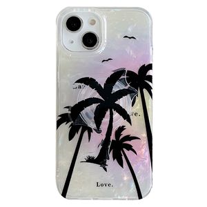 wholesael free DHL Cute Laser Coconut Tree holder Stand Phone Case For iPhone 14 13 Pro 11 Pro X XS XR Xs Max 12