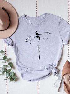 Kadın Tişörtleri Yapanma Suluboya 90'lar Kadın Giyim Kadın Moda Günlük Tee Yaz Kısa Kollu Basılı Giysiler Grafik T-Shirts
