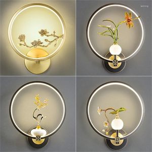 Vägglampa soura inomhus mässingsljus sconces jade lampor modern kreativ fixtur dekorativ för hem