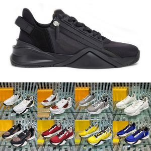 Luxury Men FLOW Perfect Sneakers Shoes Comfort Casual Men's Sports Zipper Rubber Mesh Lightweight Skateboard Runner Sole Tech Fabrics Running Trainer