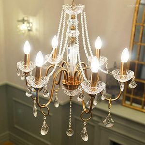 Chandeliers Led Rustic Vintage Chandelier For Dining Room Bedroom Lamp Italy Style Antique Iron Hanging Lighting Crystal Lampada