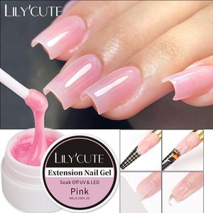 8ml Uzatma Tırnak Jel Pembe Beyaz Clear UV Jel Tırnak Sanatı Vernis Yarı Kalıcı Diy Sert Jel Hızlı Tırnaklar Parmak Formu