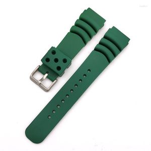 Acessórios de pulseiras de relógio Correia para Water Ghost Série SKX Banda macia à prova d'água TPU Borracha de silicone Pulseira 20 mm 22 mm Deli22