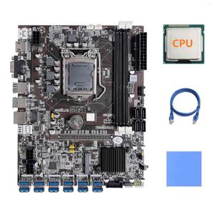 Motherboards B75 ETH Mining Motherboard 12 PCIE To USB LGA1155 With Random CPU RJ45 Network Cable Thermal Pad
