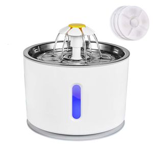 Ciotole per gatti Alimentatori Fontana per acqua per gatti Ciotola per bevande per cani Filtro a carbone attivo Bevanda automatica per animali domestici Dispenser elettrico Ciotole Bevitore per gatti Alimentato tramite USB 230625