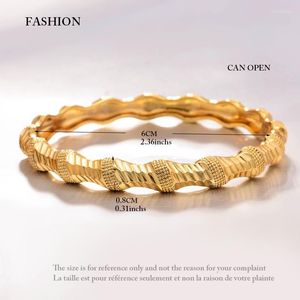 Pulseira dubai 1pcs/lote de ouro braceletbangles para mulheres meninas islã muçulmano árabe do leste do leste do oriental médio jóias de cobre BRESSLATE MELV22