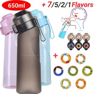 Water Bottles 650ML Air Flavored Water Bottle With 751 Flavor Pods 0 Sugar For Outdoor Sports Plastic Cup Fruit Flavor Scent Up Drinkware 230625