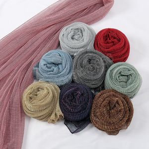 Mode Glitter Shimmer Polyester Scarf Lady Beach Cover Thin Shawls and Wraps Foulard Echarpe Muslim Hijab Sjaal 170*70cm