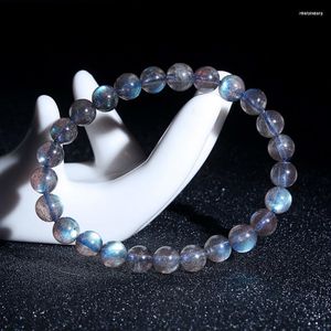 Strand Natural Moonstone Couple Bracelet Men Labradorite Crystal Beads Jewelry For Women Bijoux 6MM Stone Accesorios Mujer