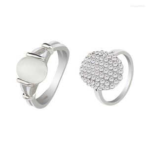 Bröllopsringar Fashion Charm Bella Crystal Ring Engagement for Women Lady Vale Movie Jewelry Size 7-12