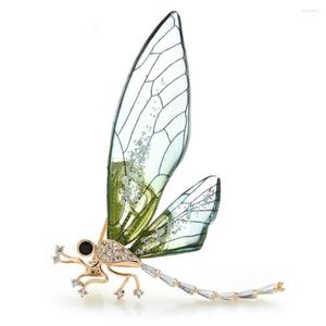 Broschen Mode Exquisite Transparente Libelle Brosche Anzug Zubehör Pin Vielseitiger Schmuck Für Frauen Insekt