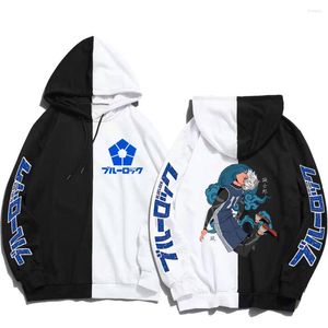 Men's Hoodies BLUE LOCK Anime Hoodie Man Loose Sportwear Women Trendy Streetwear Vintage Korean Clothing 2023 Y2k Sweatshirts Seishiro Nagi