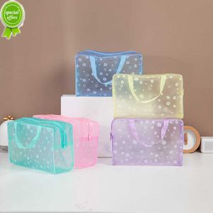 New 5 Color Waterproof PVC Cosmetic Storage Bag Women Transparent Organizer for Makeup Pouch Compression Travelling Bath Storage Bag