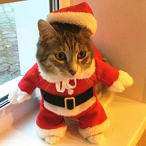 Cat Costumes Christmas Cat Costumes Funny Santa Claus Clothes for Small Cats Dogs Xmas Year Pet Cat Clothing Winter Kitty Kitten Outfits 230625