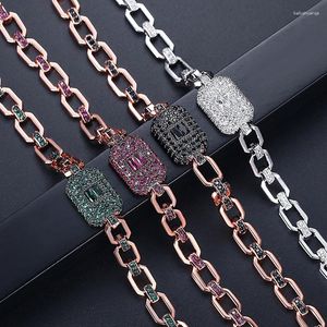 Charm Bracelets Funmode Fashion Design Multicolor Cubic Zircon Punk Women Accessories Pulsera Wholesale FB135