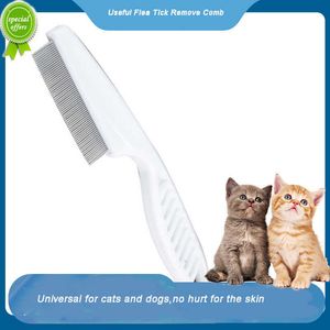 Cão gato pente de aço inoxidável removedor de carrapatos para animais de estimação conforto pentes para cuidados com o cabelo protegem contra pulgas remoção de piolhos limpador de cabelo