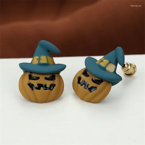 Stud Earrings Halloween Day Pumpkin Magic Hat For Women Men Funny Female Male Party Temperament Ear Studs Jewelry