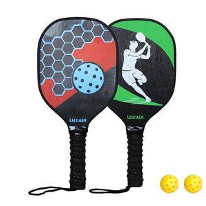 Racchette da squash Pickle Ball Paddle Pickleball Paddle con impugnatura comoda Pickleball Sports Set con 2 palline Pickleball per donna Uomo indoor 230621