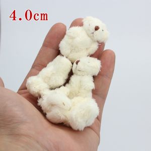 Plush Dolls 100pcs Mini Joint Teddy Bear 4.5cm Plush Stuffed Wedding Box Garment Hair Accessories Decor Doll 230621