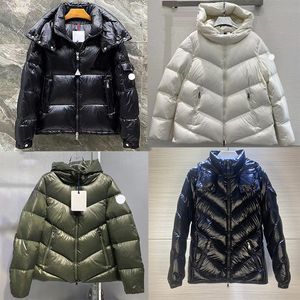 2023 Luxury Designer Women Down Parkas Brodered Badge Stand Collar Hooded Down Jacket Autumn and Winter Thocked Warm Loose Puffer Jacket Bread