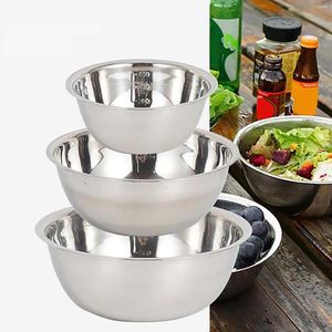 Bowls Stainless Steel Thickened Multifunctional Large Basin Bowl Wash Vegetable Egg Prep Sourdough Soup