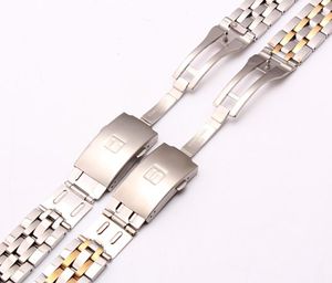 Watch Bands 19mm/20mm Fit Prc200 T17 T461 T014430A T014427A T014410A WatchBand Parts Male Solid Stainless Bracelets Strap Deli22