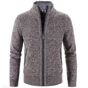 Felpe con cappuccio da uomo Felpe New Spring Autumn Maglione lavorato a maglia Moda uomo Maglione slim fit Causa uomo Maglioni Cappotti Cardigan solido Uomo fila singola