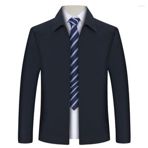 Men's Jackets Crocodile Brand Men's Coat Jacket 2023 Spring And Autumn Leisure Quality Business Gentleman Collar Slim