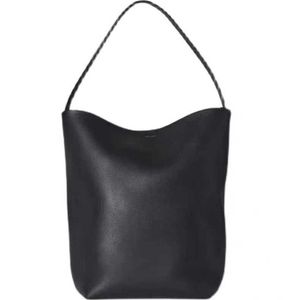 Projektant The Row Leather Large Poad Bag N / S Park Tote Baga Minimalistyczna wiadra Lekki luksusowy i wysoki zmysł sto wież o dużej pojemności