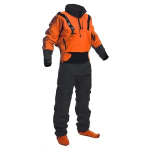 Wetsuits Drysuits 3.0 Ply Kayak Dry Suit Waterproof With Latex Orange Drysuit Fullsuit for Men Expedition Paddling Rafting SUP Adventure 230621