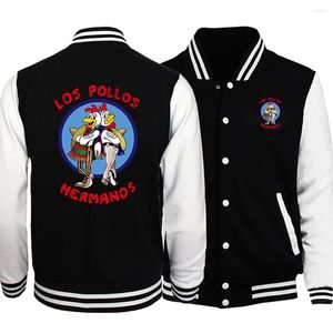 Herrjackor roliga tecknade filmer tryck design man rockar harjuku överdimensionerad streetwear hip hop fleece klädgata bekväm man baseball