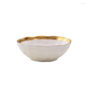 Bowls 2023 Black And White With Luxury Gold Rim Customized Dinner Set Vajilla Design Porcelain Tableware