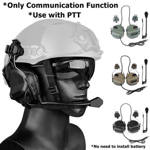 Tactical Earphone Tactical Shooting Headphone Outdoor Sport Hunting Headset Helmet Wearing Headsets Need Use with PTT 230621