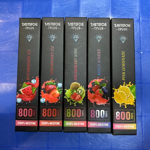 Tastefog Tplus 800 Puffs Disposable Vape Pen 0%Nic Salt 2ml 550mAh Electronic Cigarette With 5 Flavors Wholesale