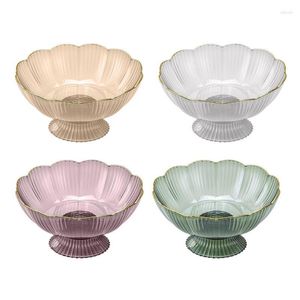 Plates Fruit Bowl Flower Shape Design Transparent serveringsskålar Dekorativa kök Storage Container Eggs Desser Holder For Party