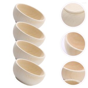 Dinnerware Sets Small Wooden Bowl Bowls Unfinished Playthings Model Toy Craft Toys Mini Cutlery DIY Supplies Material Kids