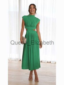 Casual Dresses Women Spring Summer Long Maxi Dress Solid Color Fashion Sleeveless Backless Sweet Elegant Casual Dress 2023 J230625