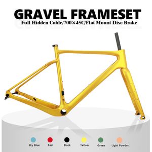 Car Truck Racks T1000 Carbon Gravel Rahmen 700C * 45C Fahrradrahmen BB386 Scheibenbremse Gravel Fahrrad Rahmenset Rennrad Rahmen Cyclocross Bike 230621