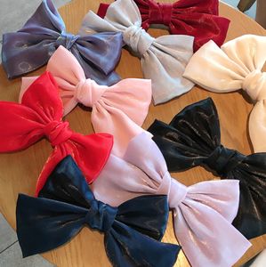 20 cm French Style Pearl Satin Bow Hair Clip Back Of Head Clamp Top Clip Hairpin Hair Accessory Flera stilar tillgängliga Lägg till elegans till ditt utseende