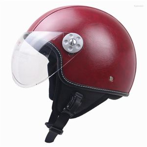 Motorcycle Helmets Cafer Racer Styel Open Face Helmet 3/4 Jiet DOT Approved Cruiser
